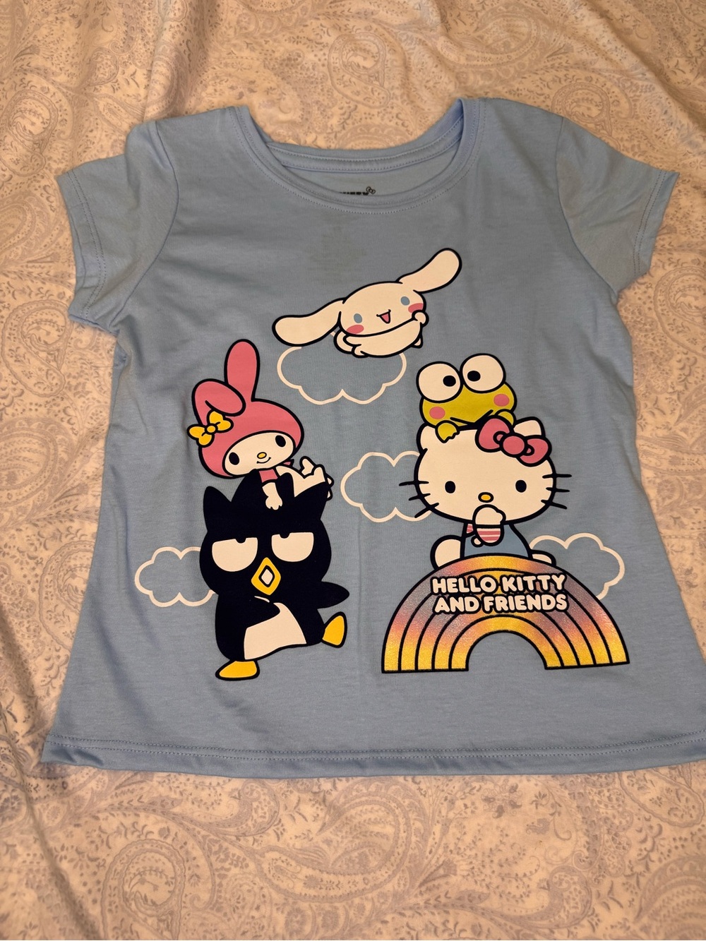 Hello Kitty & Friends Light Blue Girls Graphic Tee